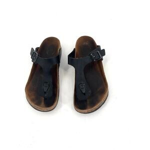 Girl's Silver Gizeh Birkenstock Sandals